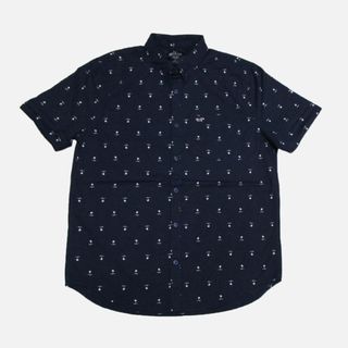 ホリスター(Hollister)の★新品★ホリスター★ヤシの木総柄半袖シャツ (Navy/L)(シャツ)