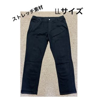 シマムラ(しまむら)の【LLサイズ】ストレッチパンツ(ブラック)(カジュアルパンツ)