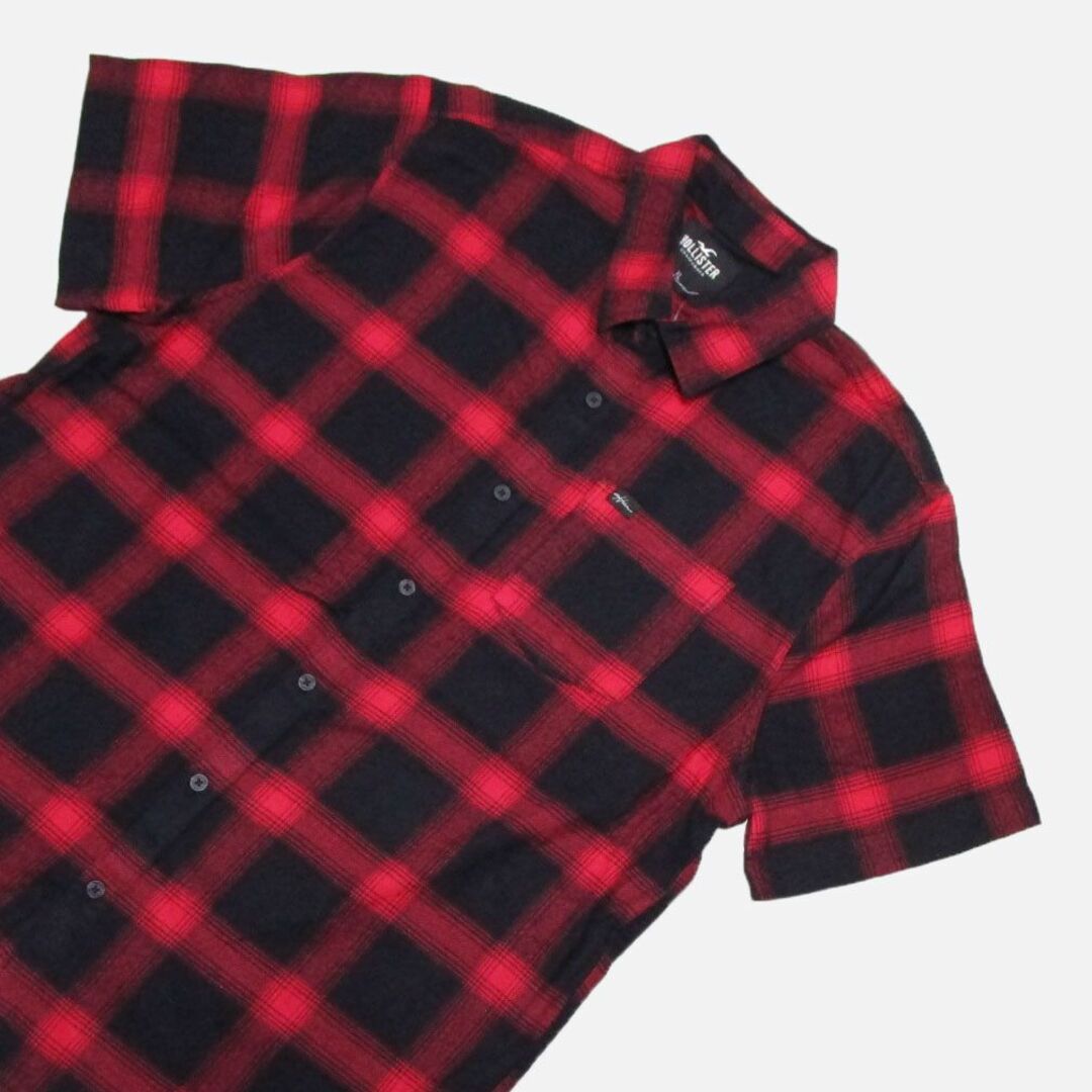 Hollister(ホリスター)の★新品★ホリスター★ネルチェック半袖シャツ (Red/Black/XL) メンズのトップス(シャツ)の商品写真