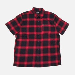 ホリスター(Hollister)の★新品★ホリスター★ネルチェック半袖シャツ (Red/Black/XL)(シャツ)