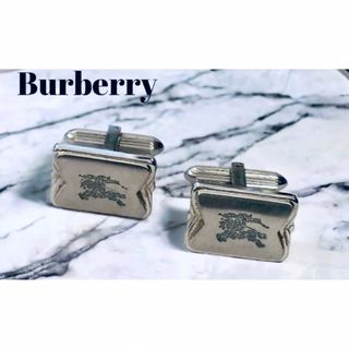 バーバリー(BURBERRY)のバーバリー シルバー ホースロゴ　カフスボタン ハイブランド✨(カフリンクス)