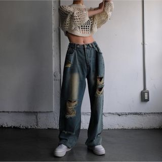 ALEXIA STAM - felim THIGH DAMAGE DENIMの通販 by naco's shop ...