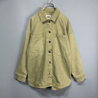 ザラ(ZARA)のC027 ザラ L デニムジャケット 裾ラウンド 長袖 カジュアル(シャツ/ブラウス(長袖/七分))