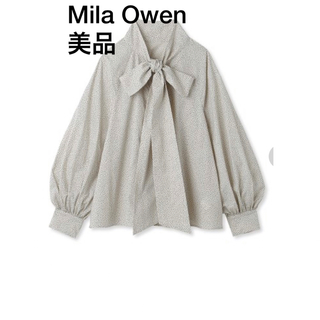 ミラオーウェン(Mila Owen)のMila Owen 2WAYリボンタイボリュームスリーブブラウス 美品(シャツ/ブラウス(長袖/七分))