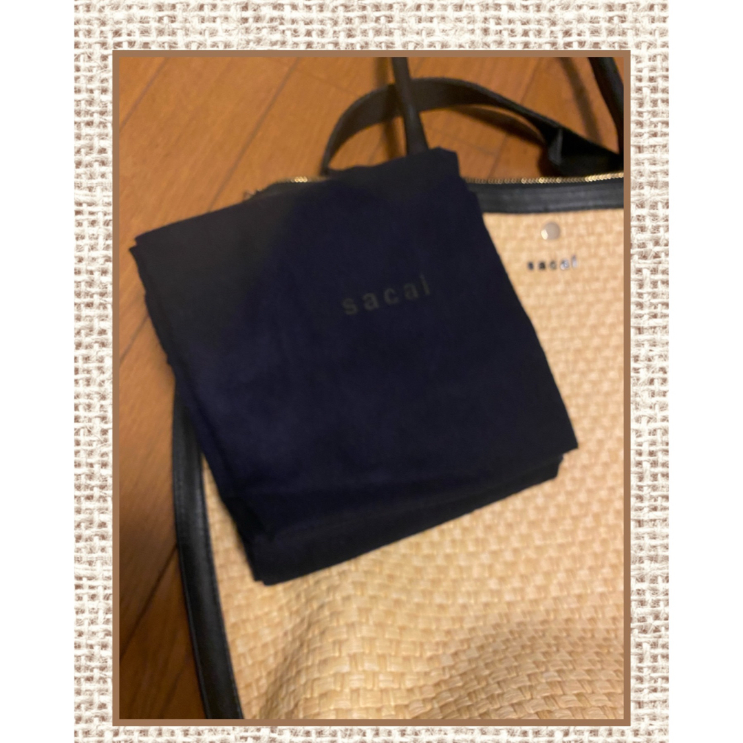 sacai(サカイ)のSacai サカイ《美品✰レア》トートバッグ　かごバッグ　サマーbag 籐　牛革 レディースのバッグ(トートバッグ)の商品写真