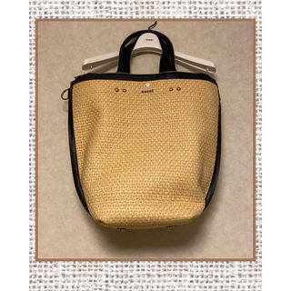 サカイ(sacai)のSacai サカイ《美品✰レア》トートバッグ　かごバッグ　サマーbag 籐　牛革(トートバッグ)