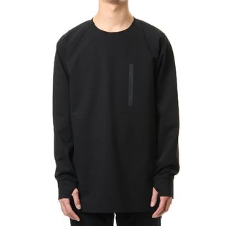 アタッチメント(ATTACHIMENT)のアタッチメント ファビオポンチクルーネックL/S 1 AJ01-207 ブラック(Tシャツ/カットソー(七分/長袖))