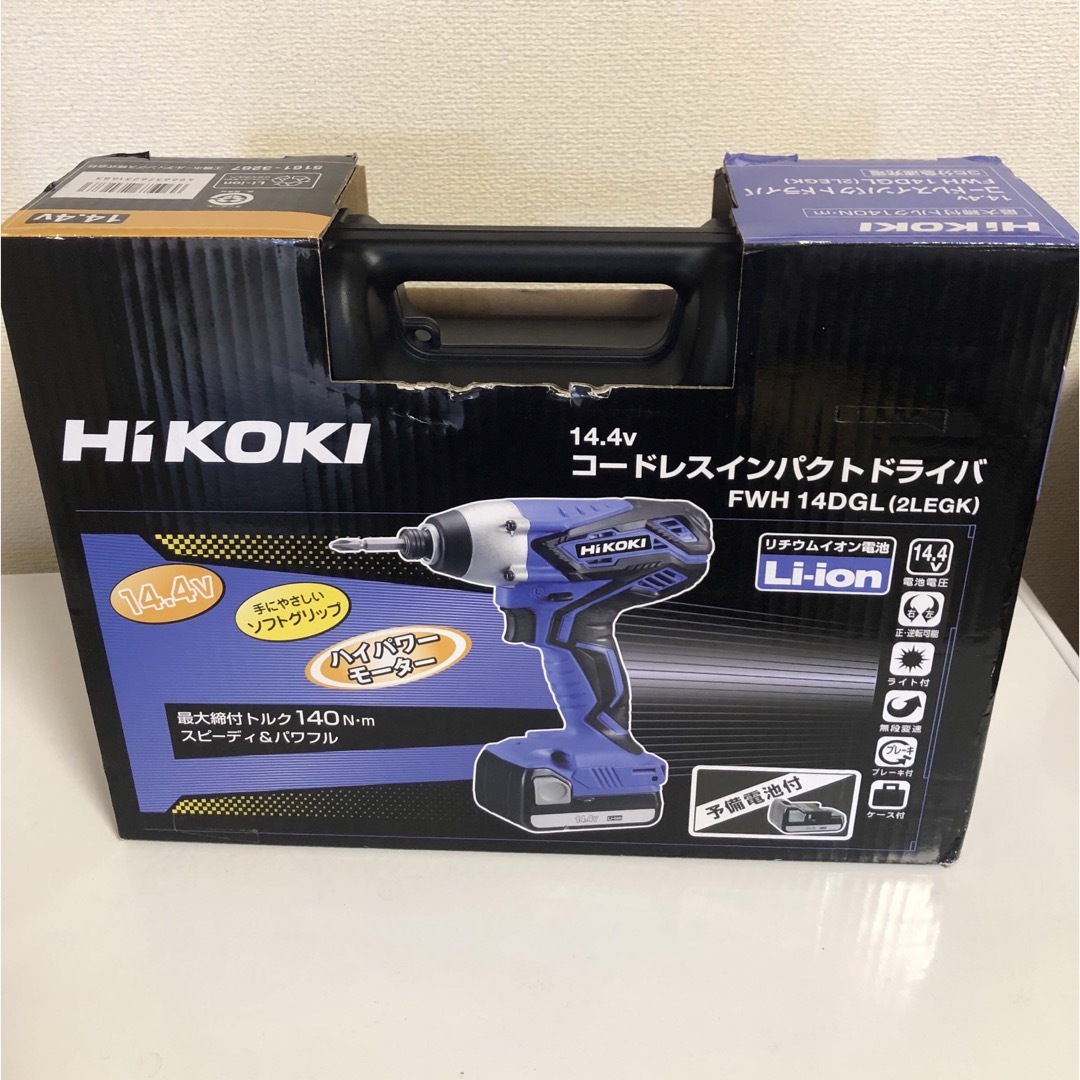 HiKOKI 日立工機 FWH14DGL インパクトドライバ 充電器 新品未開封 スポーツ/アウトドアの自転車(工具/メンテナンス)の商品写真