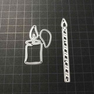 1240 カッティングダイ　ハンドメイド　ダイカット　ダイ　ろうそく　蝋燭(型紙/パターン)