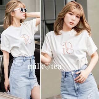 ダーリッチ(Darich)の新品タグ付き ダーリッチ DRエンブロイダリーTシャツ ホワイト 白 white(Tシャツ/カットソー(半袖/袖なし))