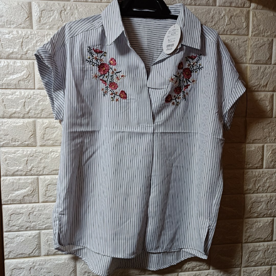 Petite fleur - Petit Fleur☆新品☆刺繍入りスキッパー/ストライプの
