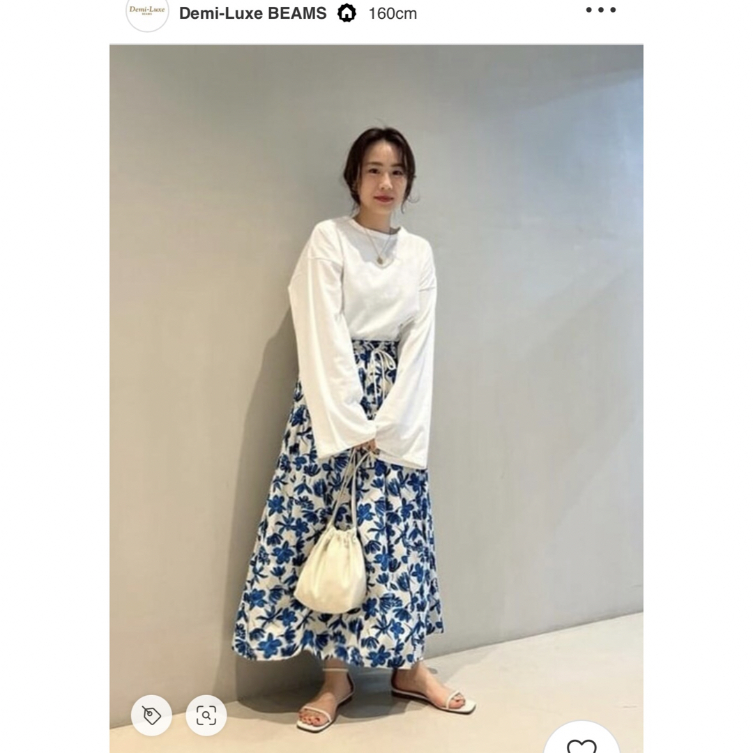 Demi-Luxe BEAMS コットンシルクティアードスカート-