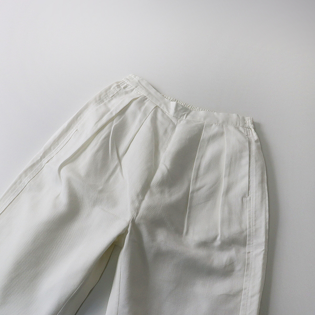 2022 WHYTO. ホワイト Tencell Denim Easy pants テンセルデニムイージーパンツ 38/ホワイト 白 ボトムス【2400013424578】綿60再生繊維40裏地