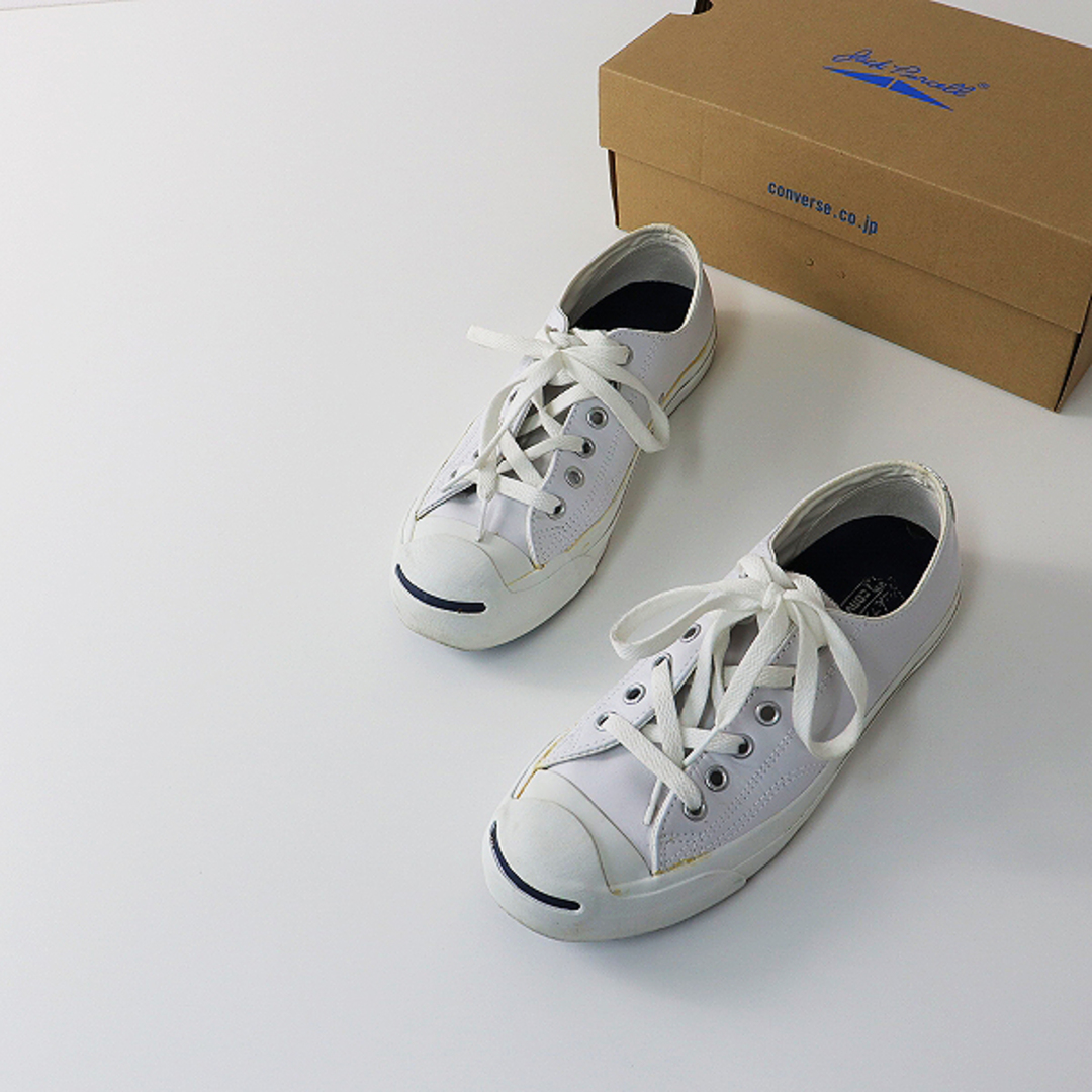 Converse Jack Purcell ホワイトレザーのスニーカー