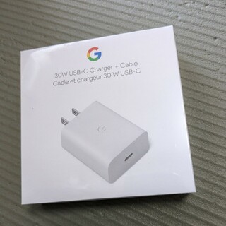 グーグル(Google)の充電器　30w PD 高速充電　スマホ　ケーブル付き(バッテリー/充電器)