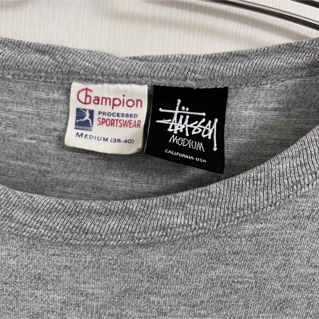 STUSSY stussy × champion コラボ Tシャツ Mの通販 by meat meet |ステューシーならラクマ STUSSY champion コラボ tシャツ usa製