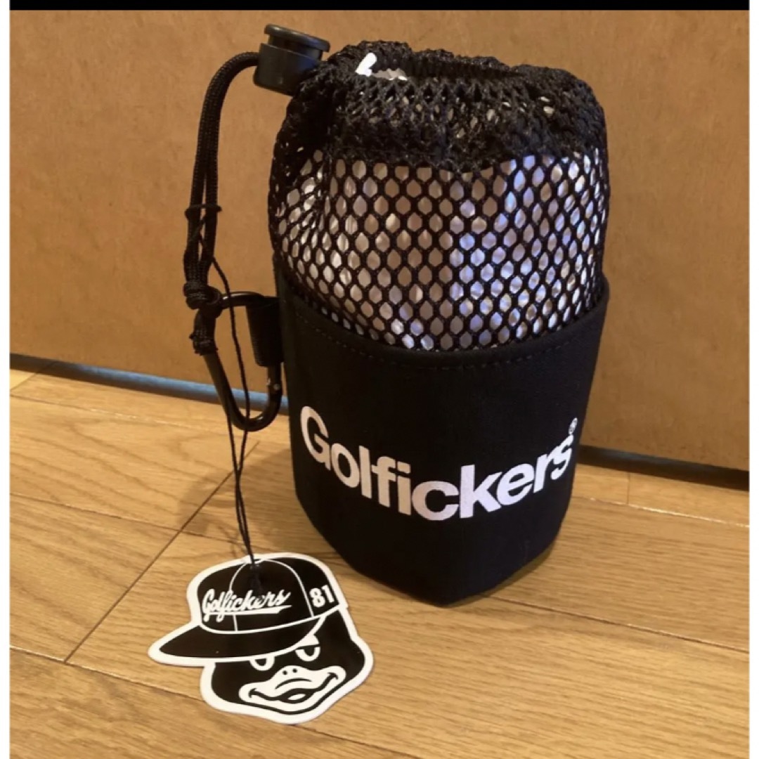 値下げ!新品!ゴルフィッカーズ Golfickers ボールポーチ 黒 | フリマアプリ ラクマ