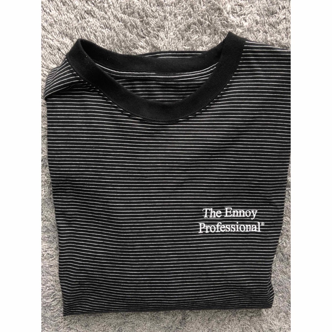 ennoy エンノイ ボーダーT ホワイト×ブラック Lサイズ - Tシャツ ...