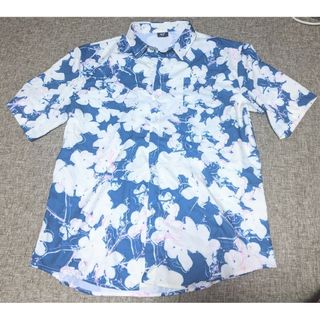 レトロ花柄ハワイアンシャツ★2XL(シャツ)