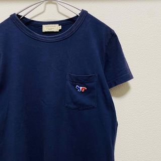 メゾンキツネ(MAISON KITSUNE')の一点物　メゾン キツネ　ロゴワッペンポケットTシャツ(Tシャツ/カットソー(半袖/袖なし))
