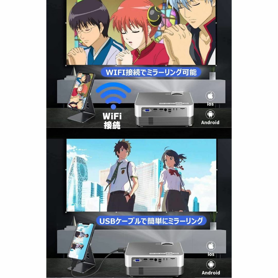 WiFi Bluetooth対応ホームシアタープロジェクター ストリーミング対応