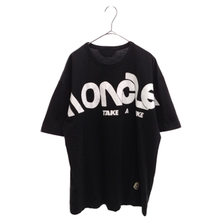 モンクレール(MONCLER)のMONCLER モンクレール MAGLIA T-SHIRT E20918030050 TAKE A HIKE 半袖Tシャツ ブラック半袖Tシャツ(Tシャツ/カットソー(半袖/袖なし))