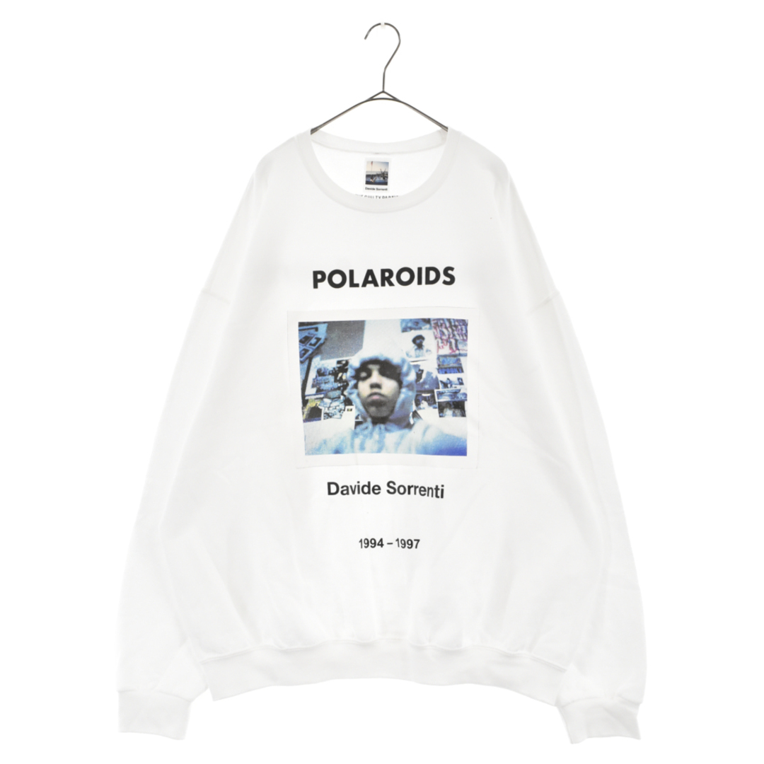 WACKO MARIA ワコマリア 23SS DAVIDE SORRENTI CREW NECK SWEAT SHIRT TYPE-1 ダヴィデ・ソレンティ ポラロイド フォトプリント クルーネックスウェットトレーナー ホワイト