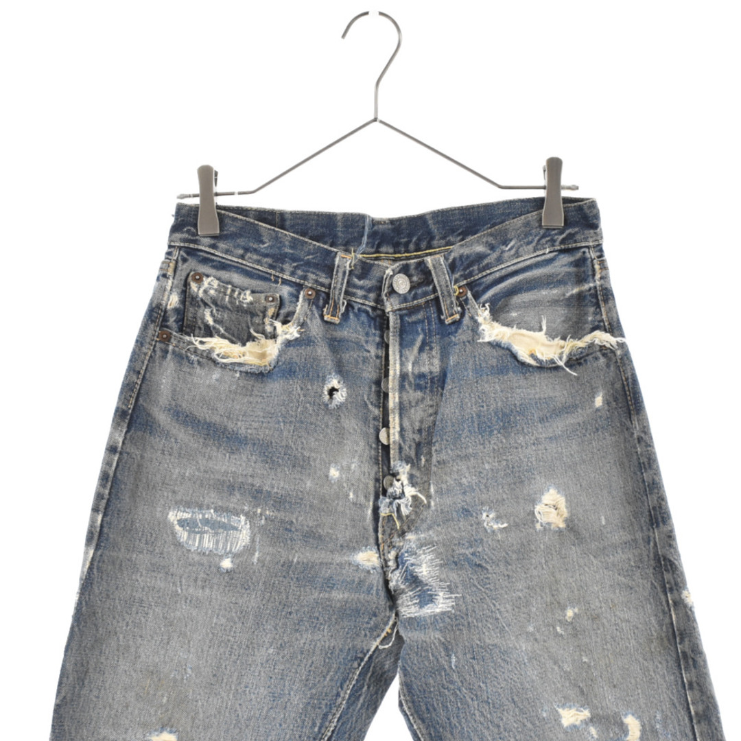 Levi's リーバイス デニムパンツ 60s LEVI'Sリーバイス 501XX VINTAGE ボタン裏刻印J 足長R  Vステッチ シングル 赤耳 ヴィンテージ デニム パンツ インディゴブルー系