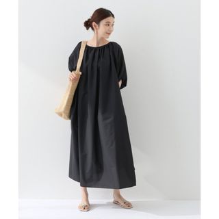 スピックアンドスパン(Spick & Span)の【美品　spick&span ドライコットンギャザーワンピース】(ロングワンピース/マキシワンピース)