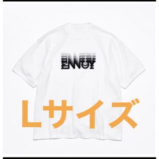 ennoy ホワイトELECTRIC LOGO GRADATION SS TEE