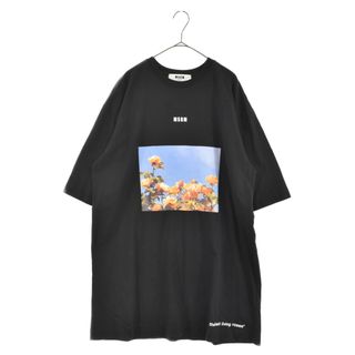 エムエスジイエム(MSGM)のMSGM エムエスジーエム フロントプリント Tシャツワンピース 半袖カットソー ブラック レディース 2641MDM60(Tシャツ/カットソー(半袖/袖なし))