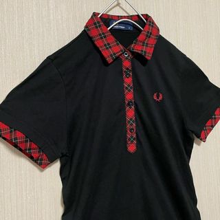 レアなネクタイつき　FRED PERRY レディースポロシャツ　黒