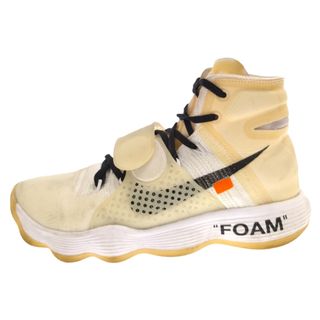 ナイキ(NIKE)のNIKE ナイキ ×OFF-WHITE REACT HYPERDUNK 2017 FK リアクトハイパーダンク2017 ハイカットスニーカー ホワイト US10/28.0cm AJ4578-100スニーカー(スニーカー)