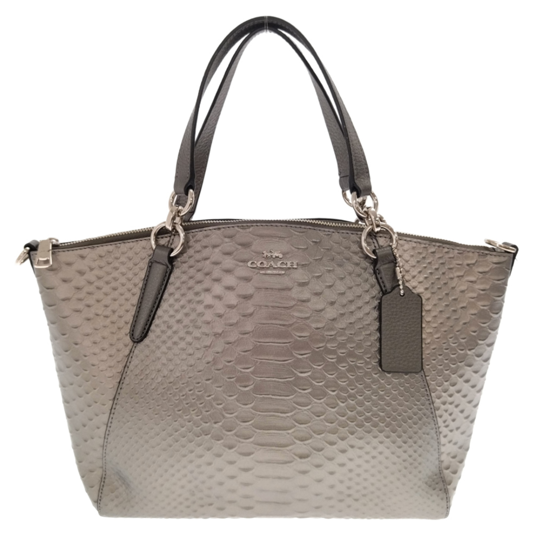COACH コーチ 2WAY クロコ型押し ショルダー付きハンドバッグ 斜め掛け