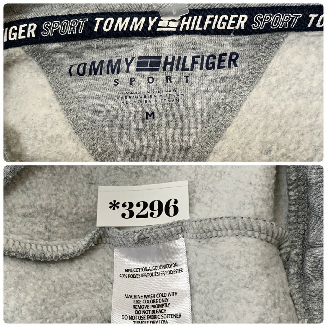 TOMMY HILFIGER(トミーヒルフィガー)のTOMMY HILFIGER トミーヒルフィガー　パーカー　グレー　オフタートル メンズのトップス(パーカー)の商品写真