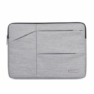 新品　送料無料　約14インチ 防水 衝撃吸収 多機能 パソコン ケース　グレー(その他)