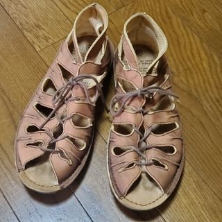 PO＊ZE レースアップサンダル  size38 ブラウン(サンダル)