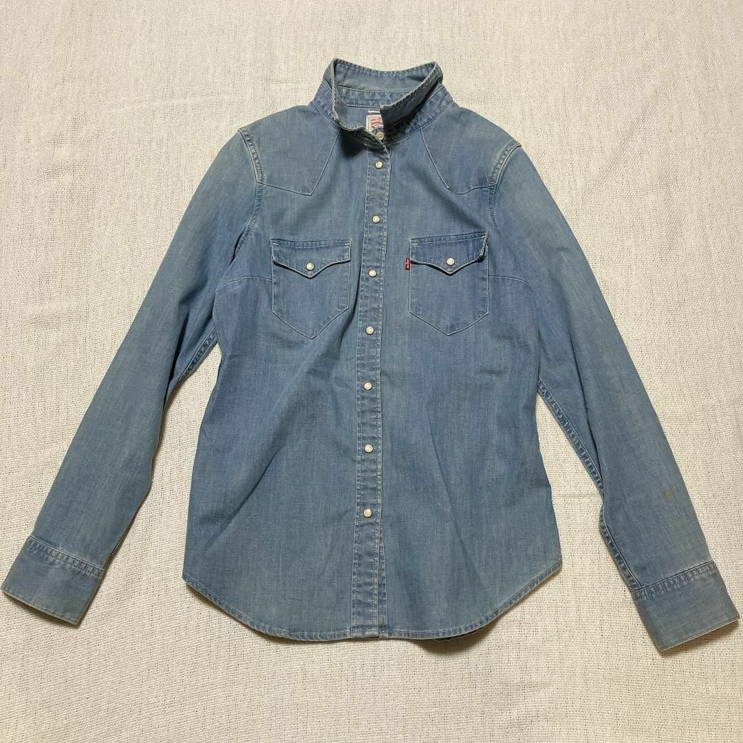 【お好きな方に♡】　LEVI'S　長袖デニムシャツ　大人シルエット　S