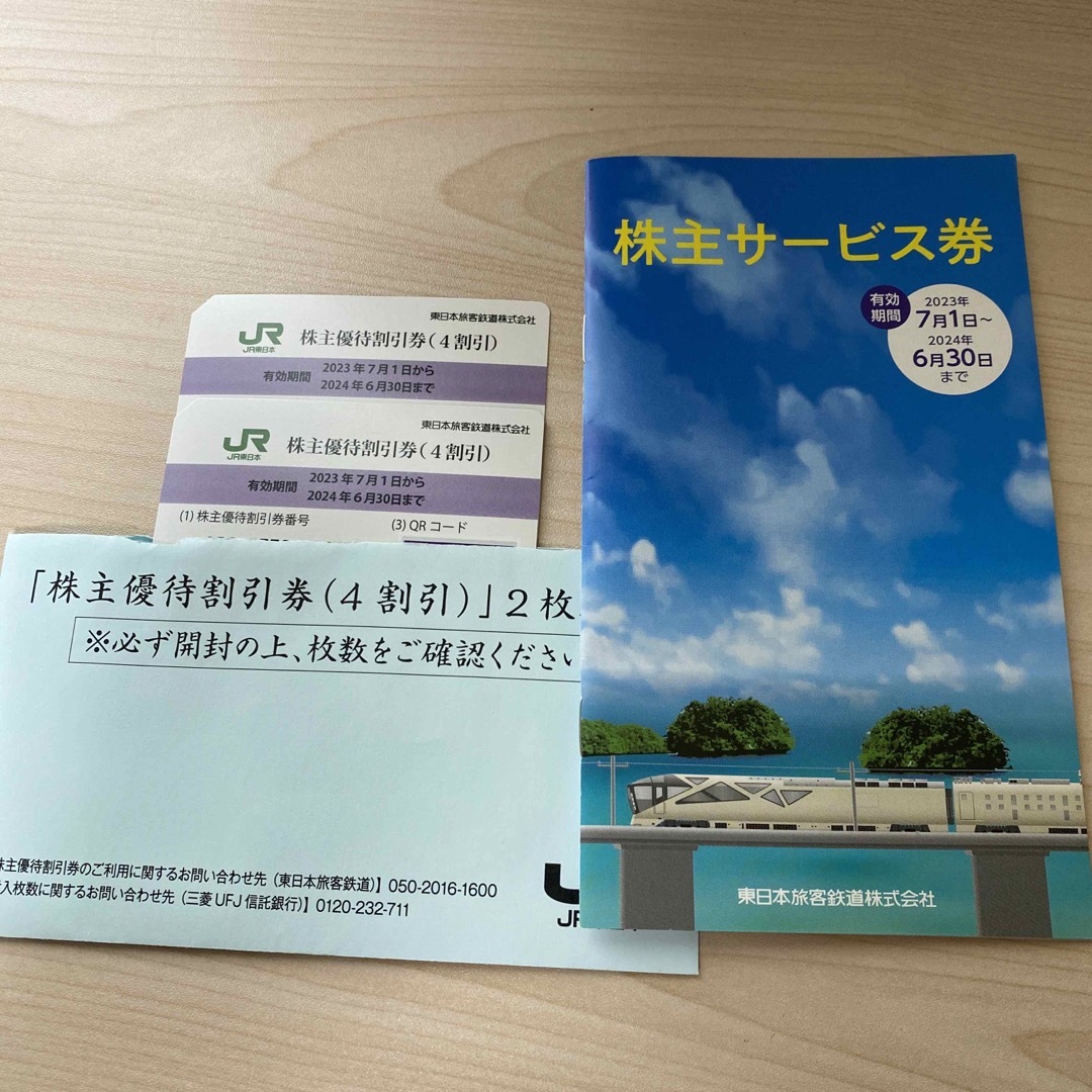 JR 東日本旅客鉄道株式会社 株主優待割引券、株主サービス券