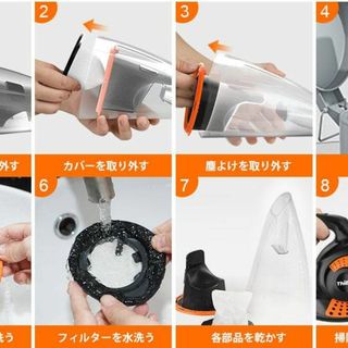 ハンディクリーナー 強力吸引 13000Pa 25分連続稼働 コードレスの通販