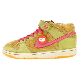 ナイキ(NIKE)のNIKE SB ナイキエスビー ×MEDICOM TOY DUNK MID PREMIUM SB MAMA BEARS メディコムトイ ママベアーミドルカットスニーカー 314381-761 ブラウン/ピンク US9/27cm(スニーカー)