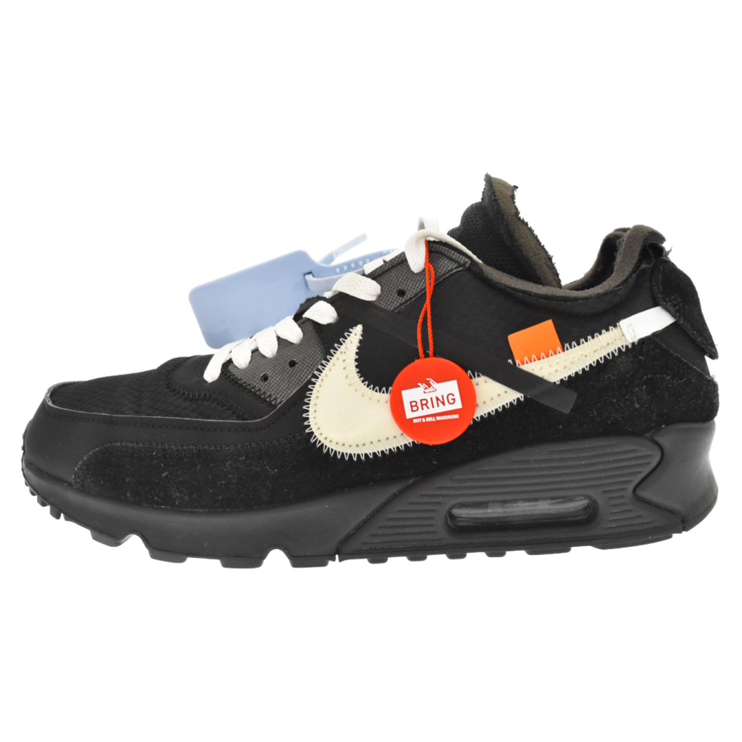 NIKE ナイキ ×OFF-WHITETHE10 NIKE AIR MAX 90 オフホワイト ザテン エアマックス90 ローカットスニーカー AA7293-001 ブラック US9/27cm