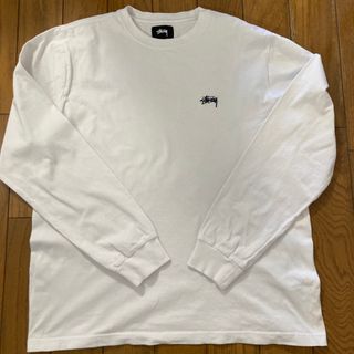 ステューシー(STUSSY)のstussy ステューシー 長袖 ロンT カットソー  ホワイトM(Tシャツ/カットソー(七分/長袖))