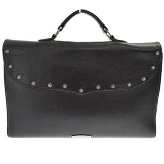 CHROME HEARTS クロムハーツ BRIEFCASE スモールCHクロス クロスパッチ付 ガンスリンガーストラップレザーブリーフバッグ  ブラックハンドバッグ