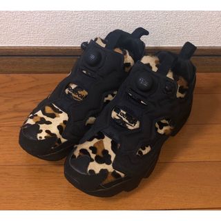 Reebok - 24.5cm 美品 REEBOK PUMP FURY OG ヒョウ柄 ハラコ 黒の通販 ...