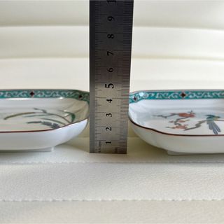 九谷焼　青郊窯　絵変わり　小皿揃　5枚セット　銘々皿　蛸唐草　和食器　色絵花鳥