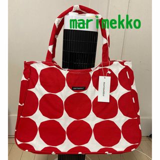 マリメッコ(marimekko)の訳あり　marimekko  マリメッコ　トートバッグ　ドット　レッド　水玉　赤(トートバッグ)