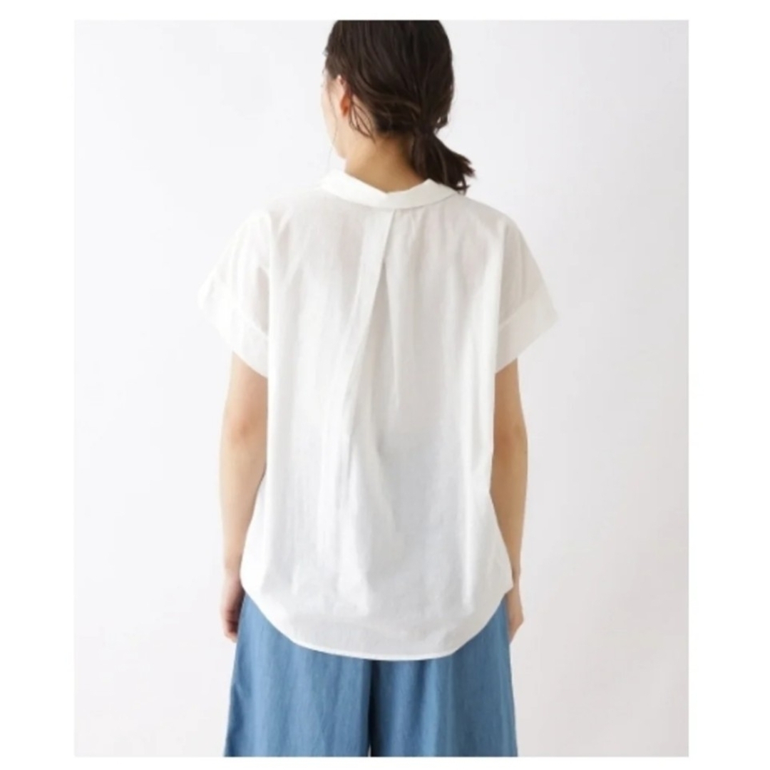 OZOC(オゾック)の抜き衿スキッパーシャツ(黒) レディースのトップス(シャツ/ブラウス(半袖/袖なし))の商品写真