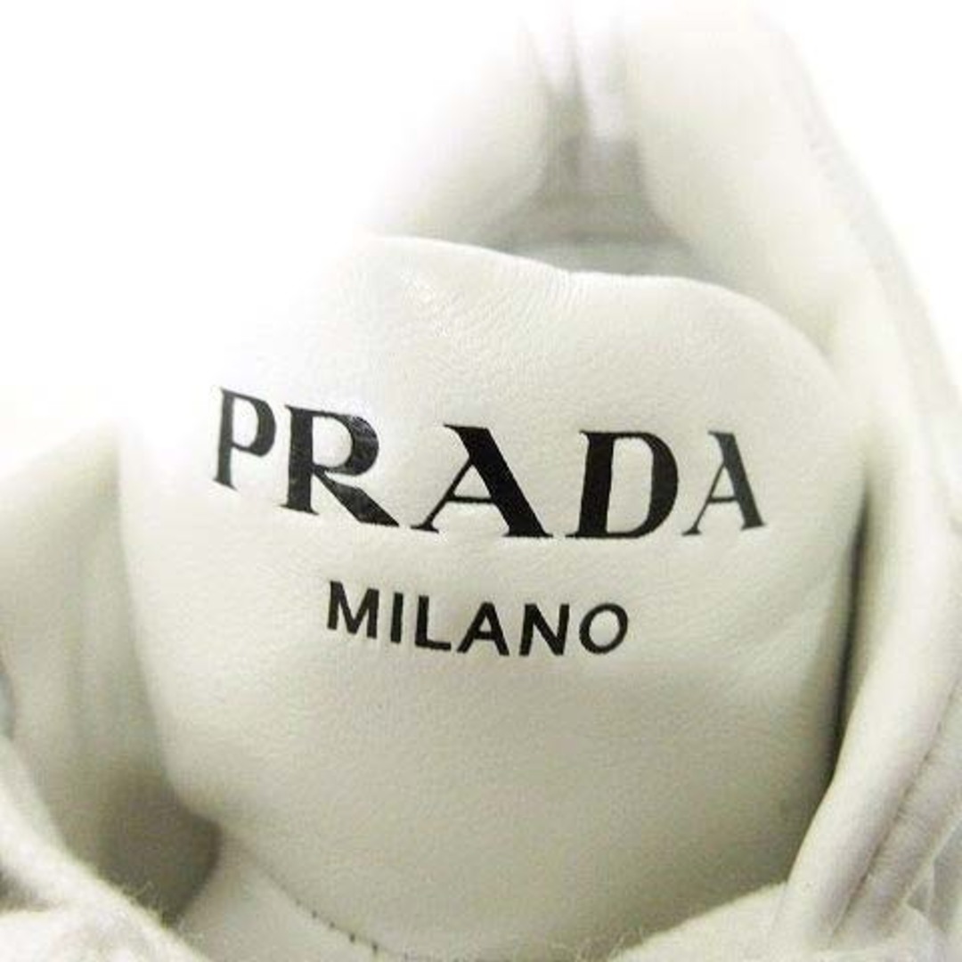 未使用 プラダ PRADA モノリス ナッパレザー シューズ 37.5 白 | mag
