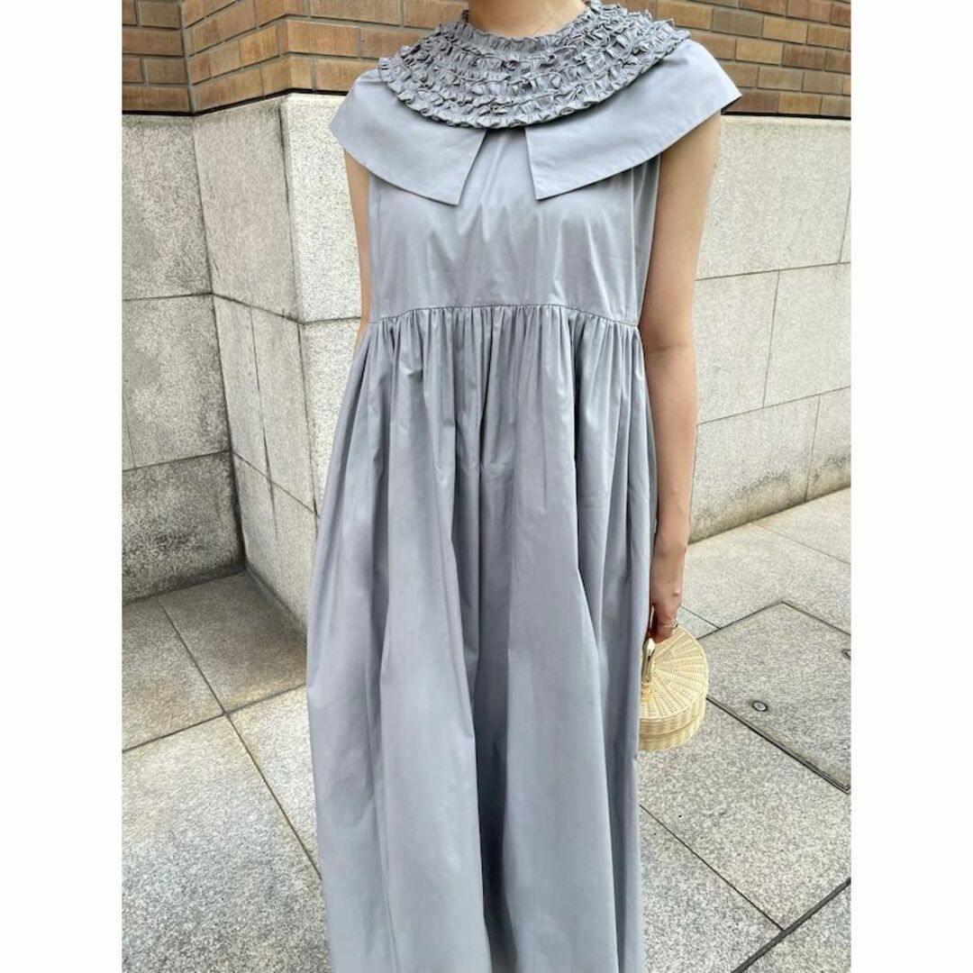 新作♪ HYEON cabbage onepiece gray ロングワンピース 2